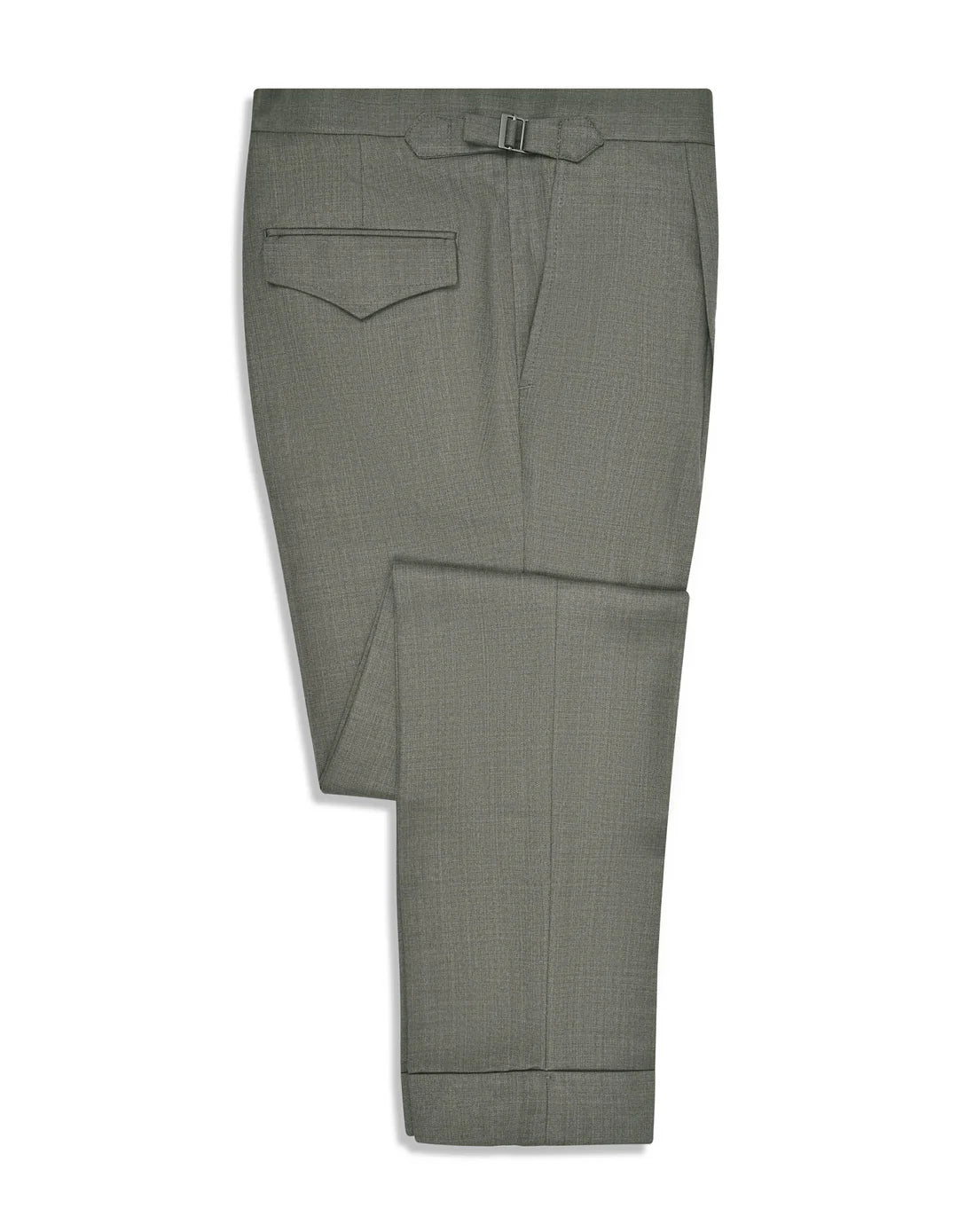 L Olive Plain Tailored Smart Fit Formal Trouser