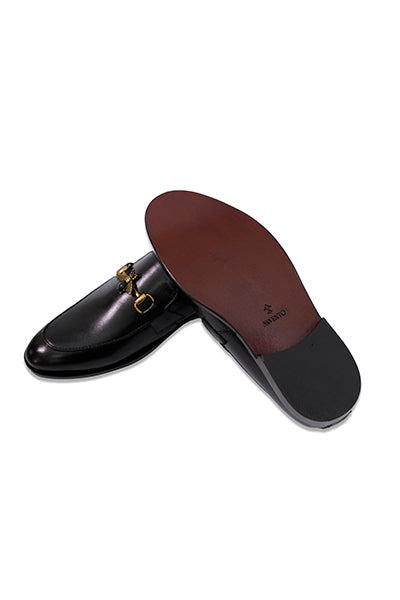 Golden Bee - Men's Black buffalo Leather comfort Loafers