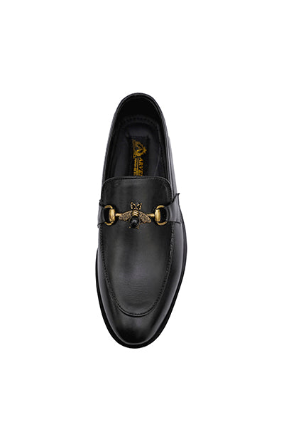 Golden Bee - Men's Black buffalo Leather comfort Loafers