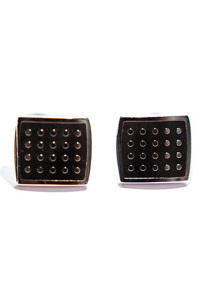 Beaded Black Cufflinks for Men