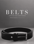 Black Texture Formal Belt