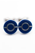 Blue Rounded Cufflinks for Men