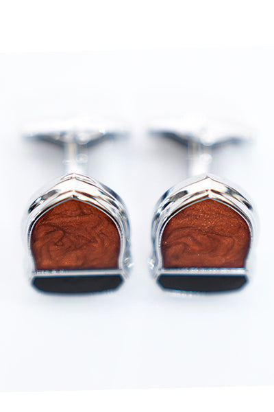 Cufflinks Ovel Brown for Men