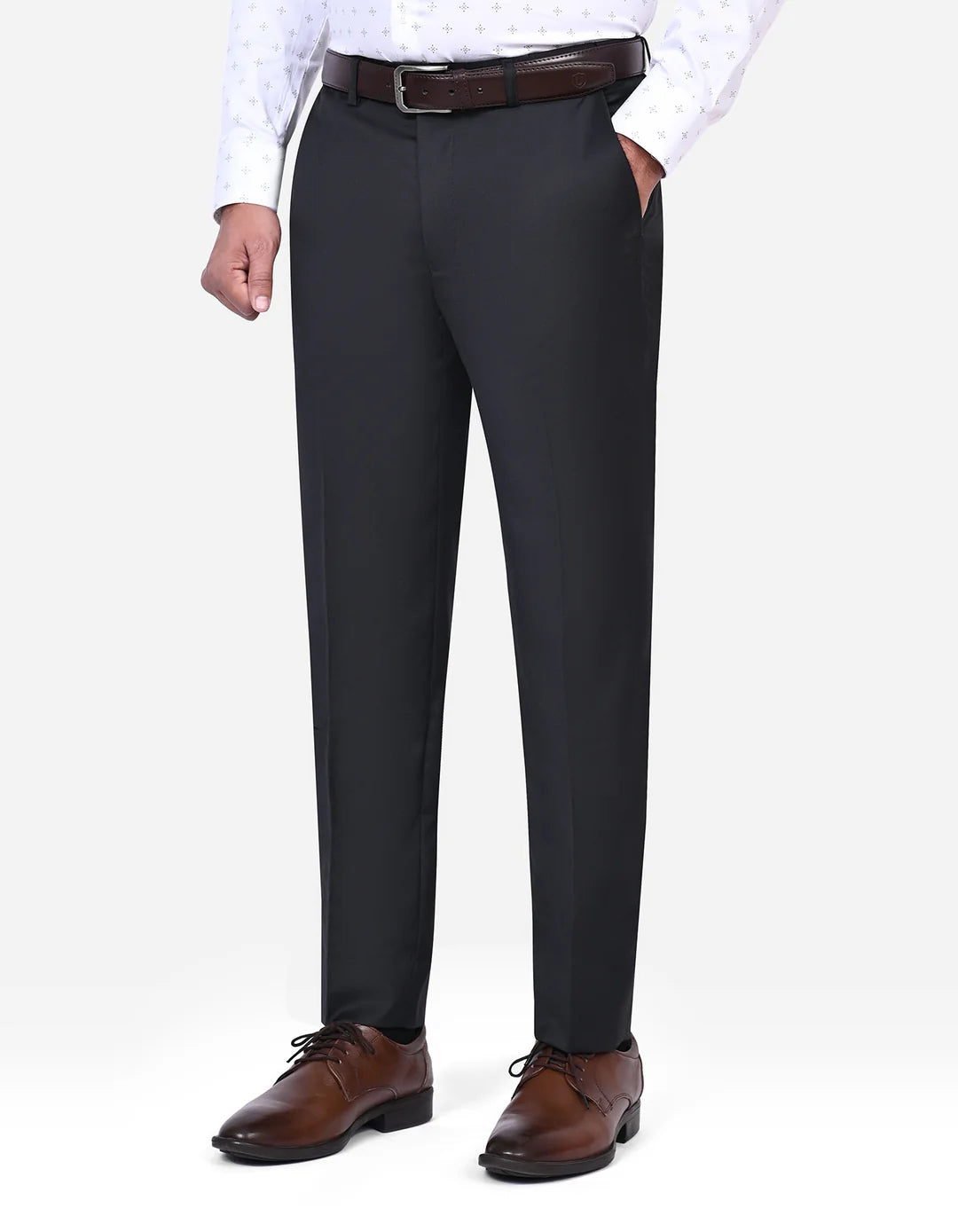 Black Plain Smart Fit Formal Trouser