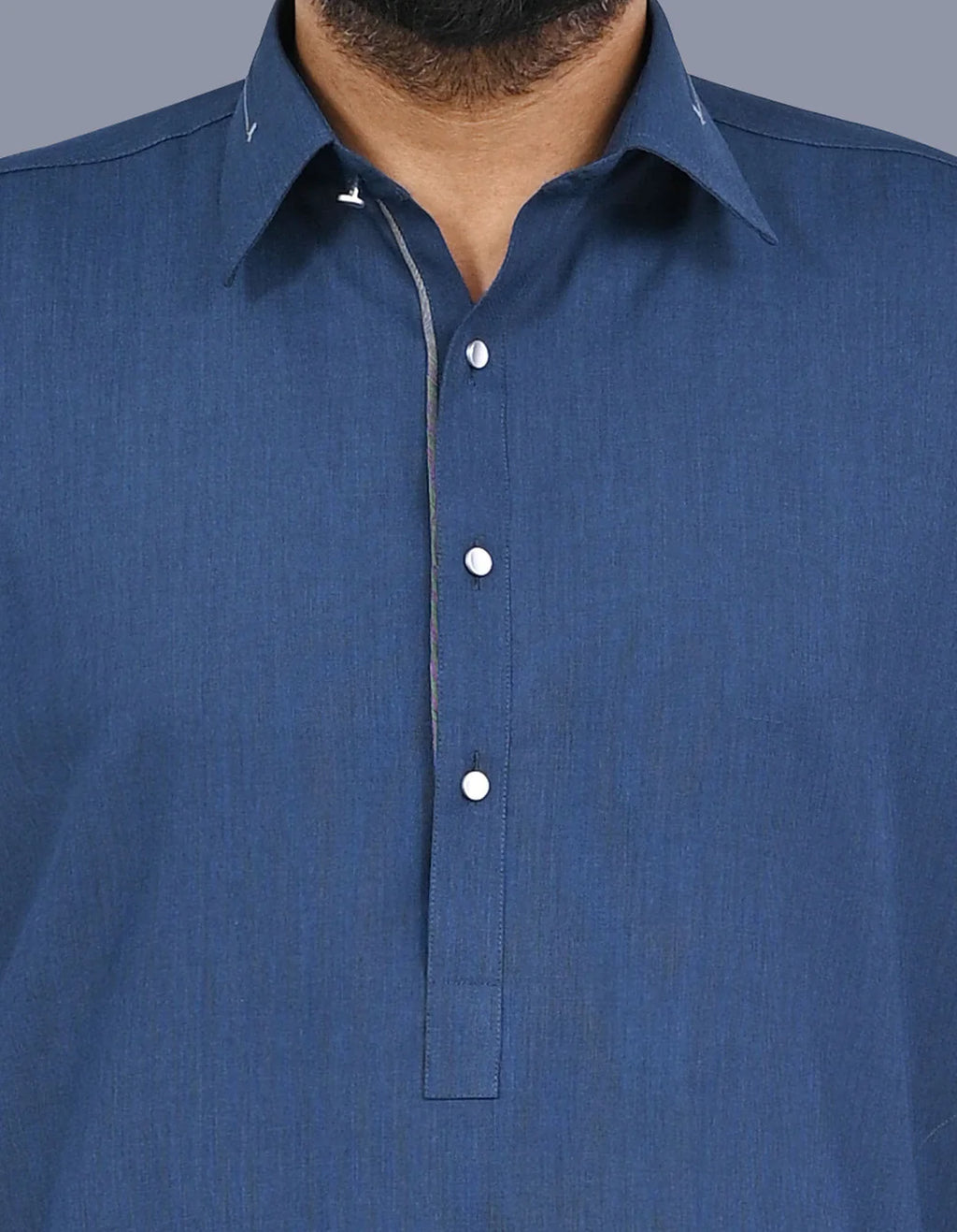 D Blue Texture Smart Fit Kameez Shalwar