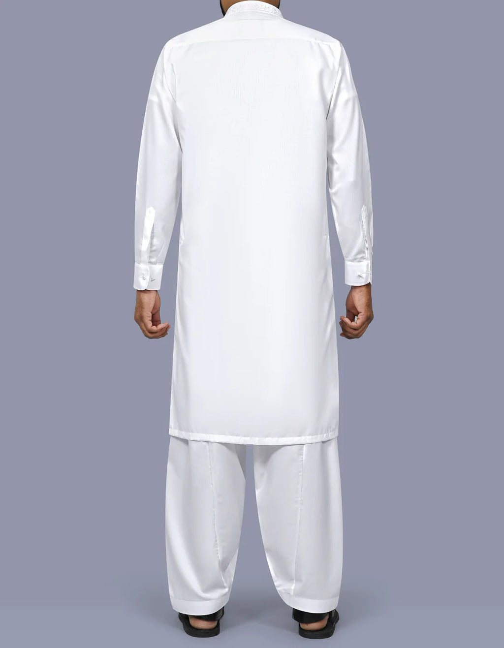 White Embroidered Smart Fit Kameez Shalwar