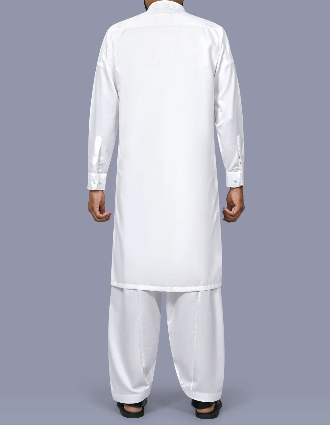 White Embroidered Smart Fit Kameez Shalwar