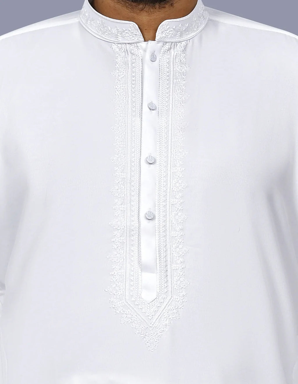White Embroidered Smart Fit Kameez Shalwar