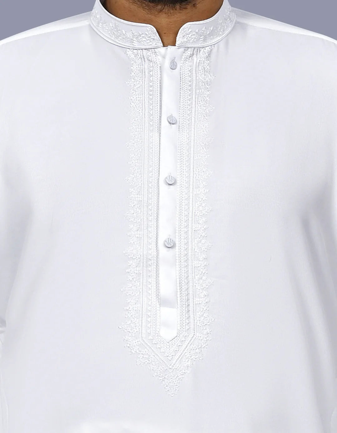 White Embroidered Smart Fit Kameez Shalwar