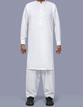 White Embroidered Smart Fit Kameez Shalwar