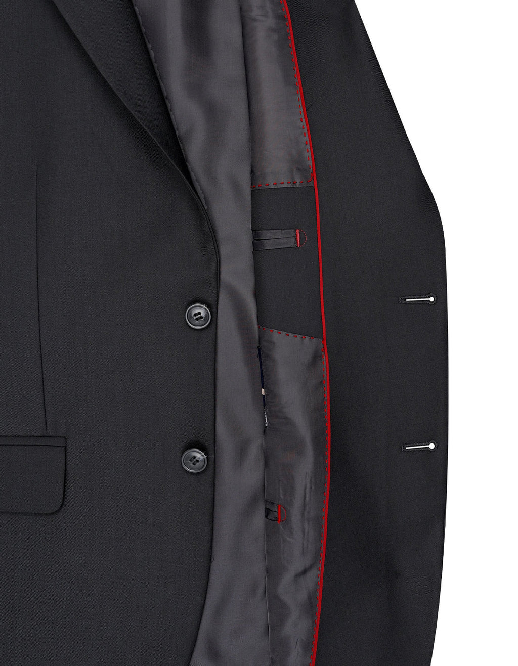 Black Plain Smart Fit Suit