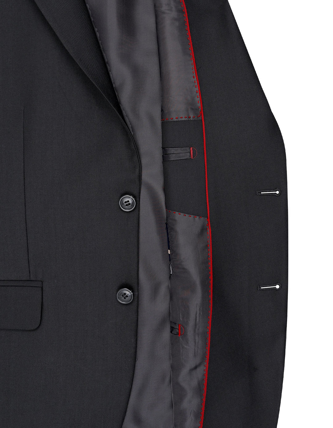 Black Plain Smart Fit Suit