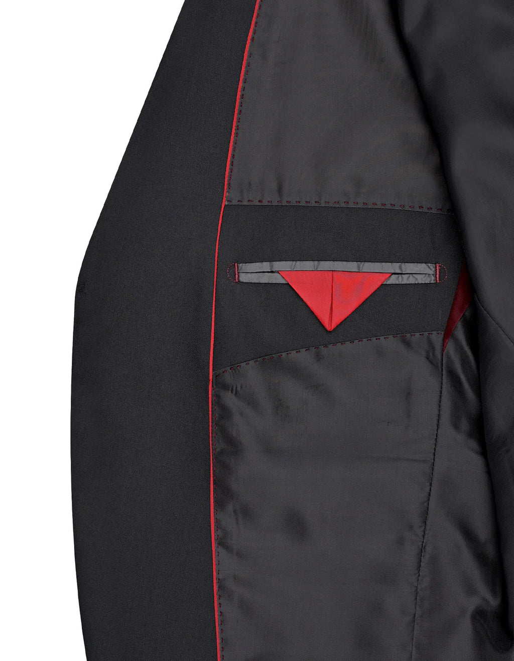 Black Plain Smart Fit Suit