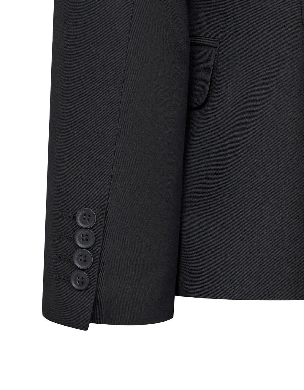 Black Plain Smart Fit Suit