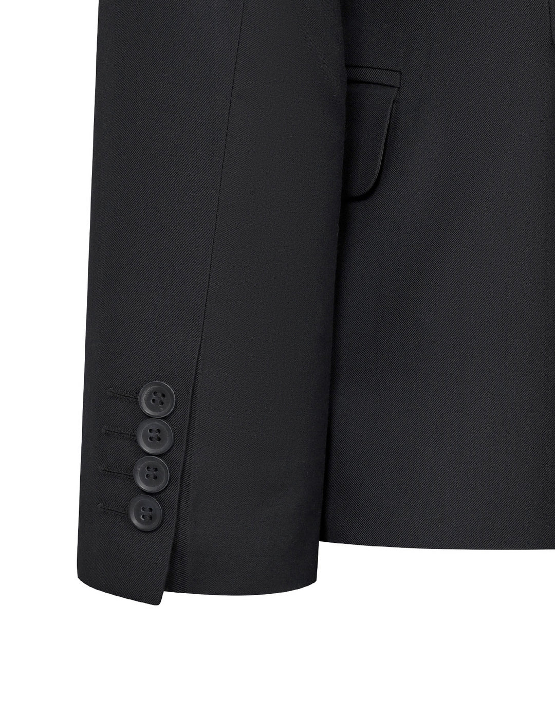 Black Plain Smart Fit Suit