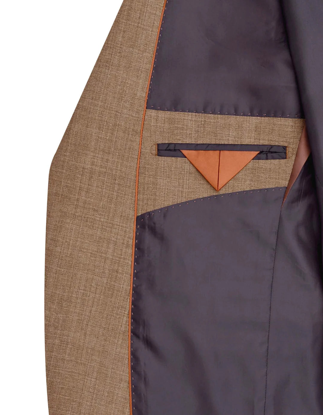 L Brown Texture Smart Fit Suit