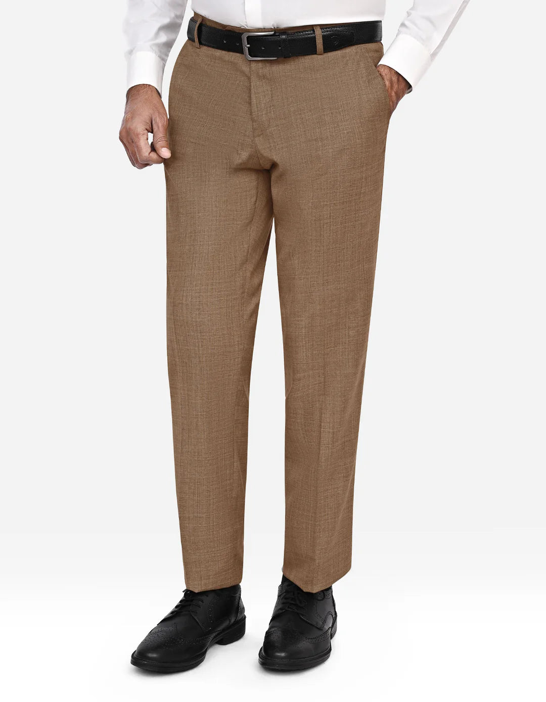 L Brown Texture Smart Fit Suit