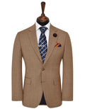L Brown Texture Smart Fit Suit