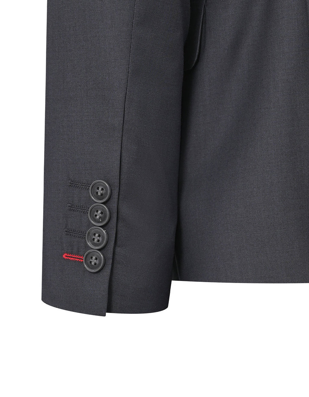 Charcoal Plain Smart Fit Suit