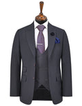 Charcoal Plain Smart Fit Suit