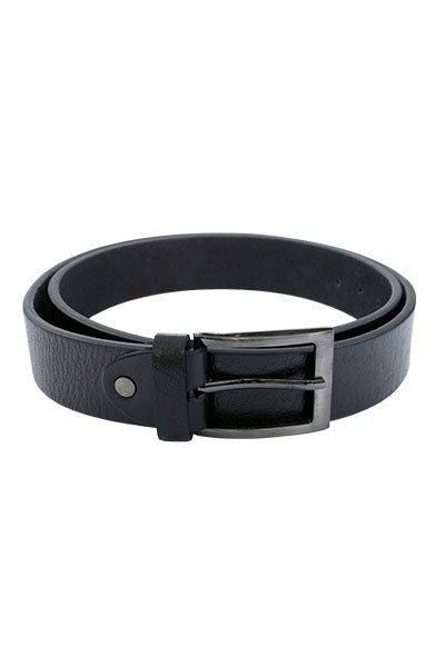 Black Texture Formal Leather Belt