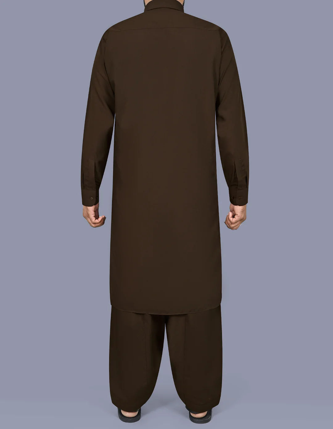 Chocolate Plain Smart Fit Kameez Shalwar