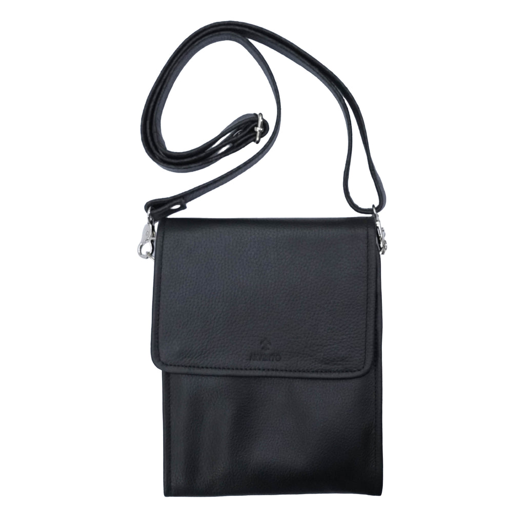 Warrior – Genuine Leather Black Cross Shoulder Bag